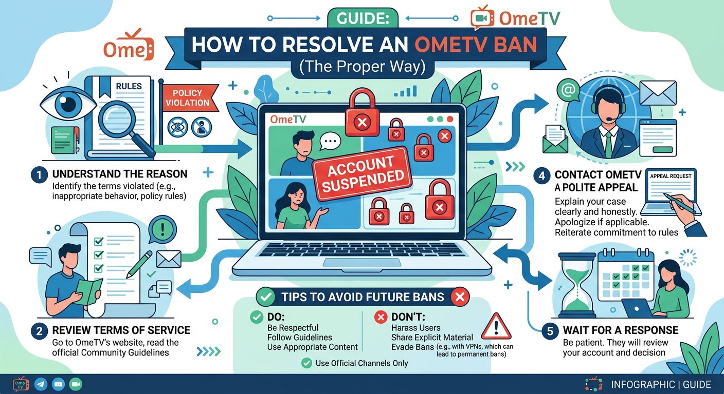 Guide to unbanning from OmeTV video chat platform