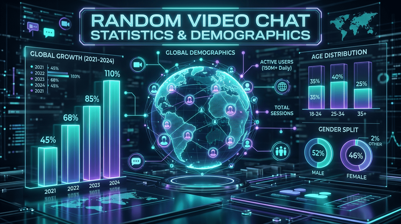 Random Video Chat Statistics, Trends & Demographics (2026)