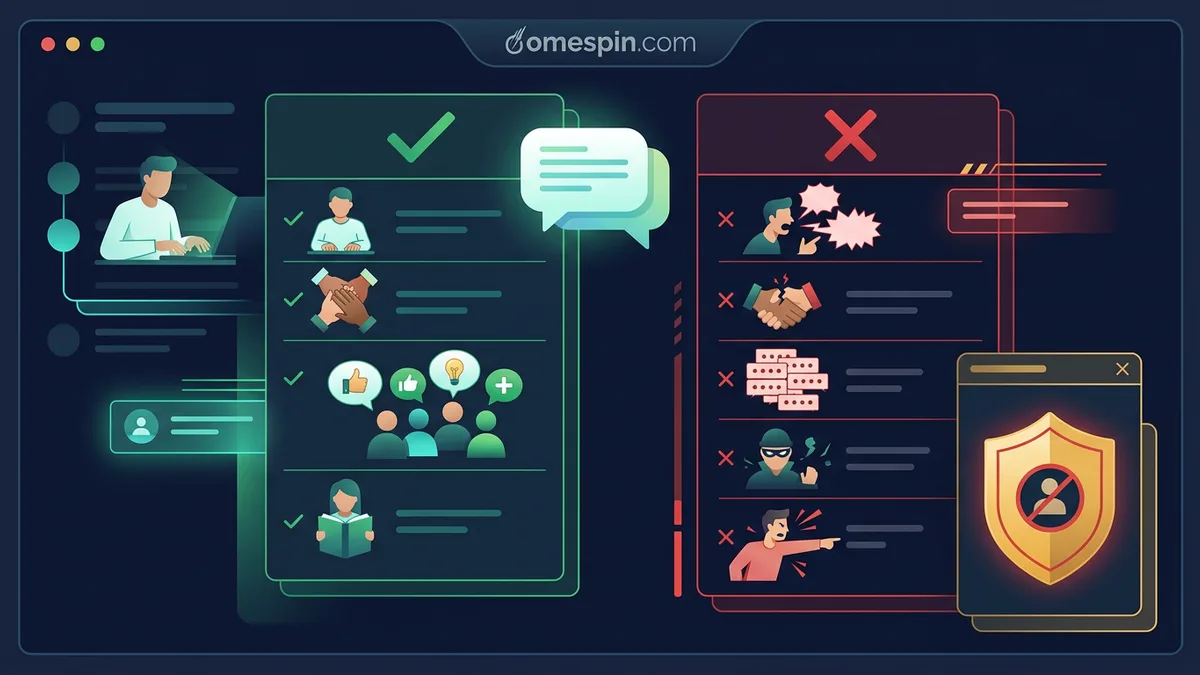 Online chat etiquette do and don't list on omespin.com