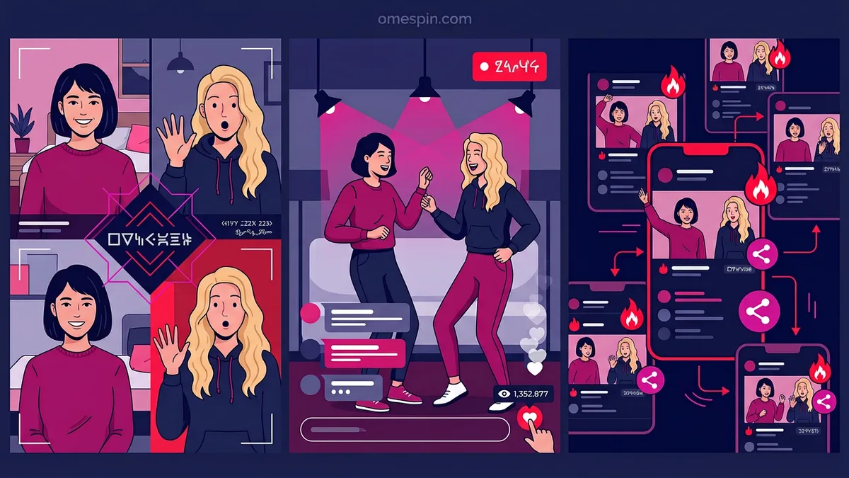 Two-girl show story in three stages on omespin.com